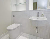 Square Tile White Porcelain Mosaic Shiny Look Pattern 1 1/8" X 1 1/8" - Tenedos